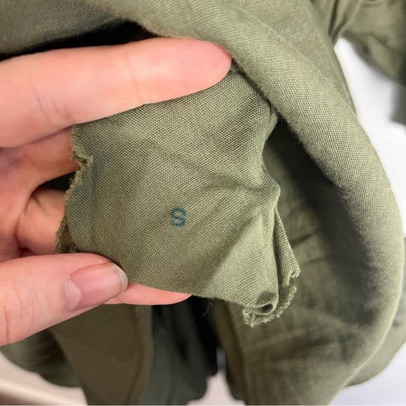 Loup Charmant Kitta Mini Dress Olive Green Linen Small - Picture 6 of 8